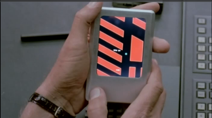 POV shot of iPhone in RoboCop